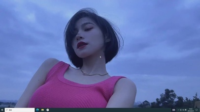 性感短发清纯美女 御姐 户外