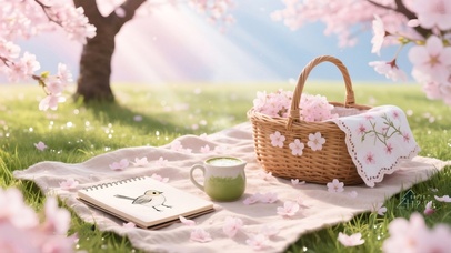 樱花露营茉茶杯