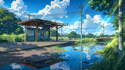 治愈午后的车站