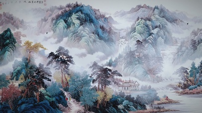 古风AI青绿山水