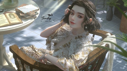 休闲阳台女孩