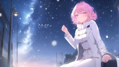 唯美冬季美少女