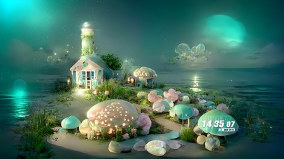 绿色荧光小屋