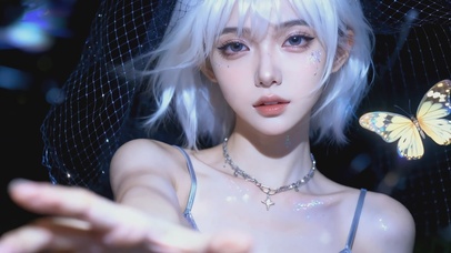 蝶影银纱少女