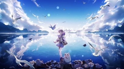 水天之境的少女