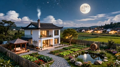 治愈乡村夜晚
