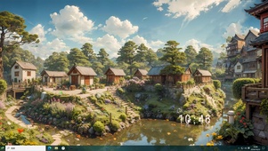 绿水青山（随视角变化）