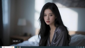 港风气质长发美女