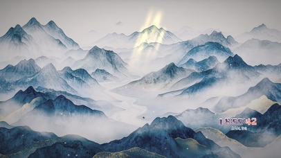 国潮山水AI插画