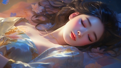 睡梦中的美少女