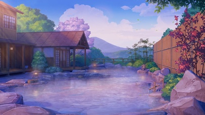 4K唯美治愈古风温泉