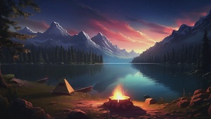 Lake and Stars