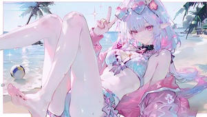 遐蝶-海边泳装少女