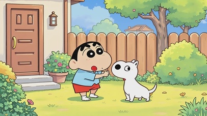 蜡笔小新和他的小狗