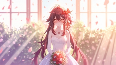 雪墨壁纸丨胡桃丨纯白花嫁丨