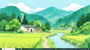 远处青山如黛