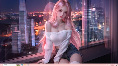 城市霓虹白丝女神主题