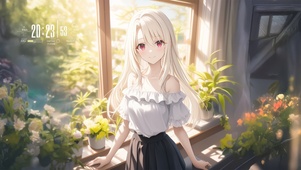 房间白发少女