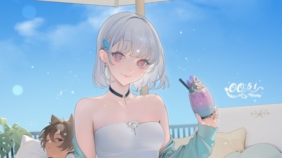 海滩少女