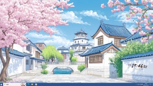 清新主题 清新樱花小镇