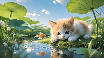 猫咪与鱼