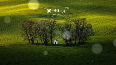 简约唯美治愈纯色绿色草地