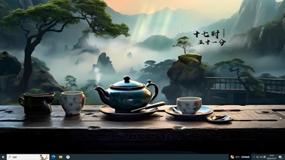 山间浓雾破晓时