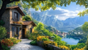 治愈护眼山间小镇