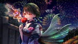 烟花祭浴衣少女