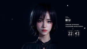清纯短发少女
