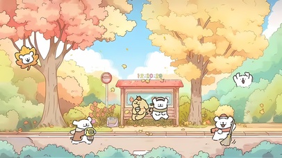 秋天游玩的小狗