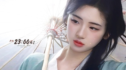 4k 古风撑伞少女