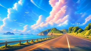 驶入沿海公路 