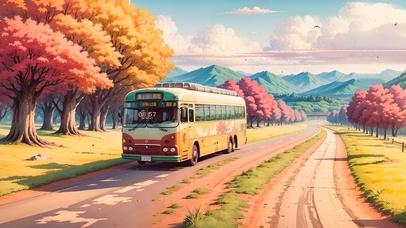 4K唯美秋天郊外小路