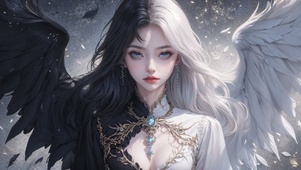 黑白美女