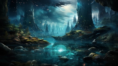 4K 静谧森林 林间夜景