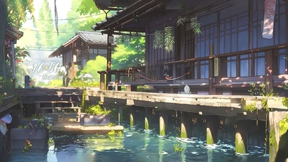 夏日治愈后院小溪