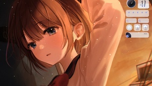 雪中学生