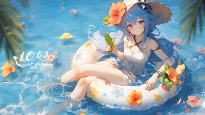 4K 夏日泳装少女