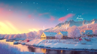 治愈唯美温馨雪景