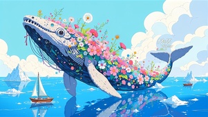 鲜花蓝鲸