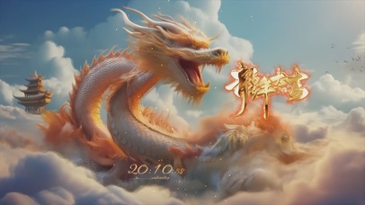 龍年大吉の雲龍賀年