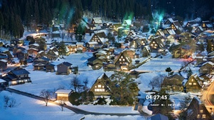4K极光雪景