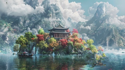 古风风景壁AI风景