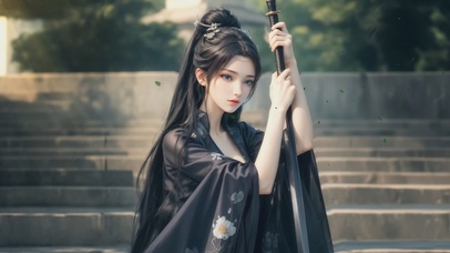 唯美清新古风国漫女神