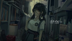 4K雨天街道女孩
