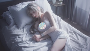 床上可爱女孩爱丽丝