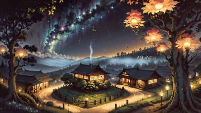 唯美治愈古风山村