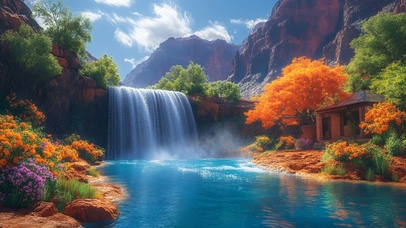 峡谷中的宁静家园