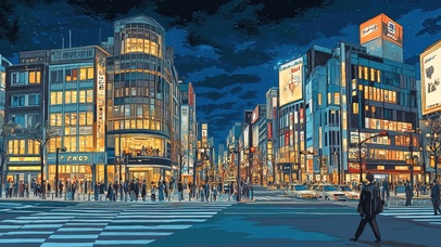 繁华的城市夜景